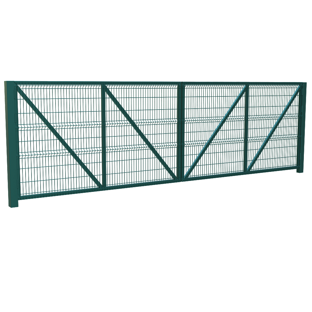 Ворота распашные RAL 6005